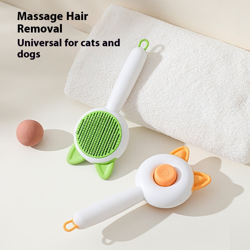Self-Cleaning Pet Hair Remover Brush