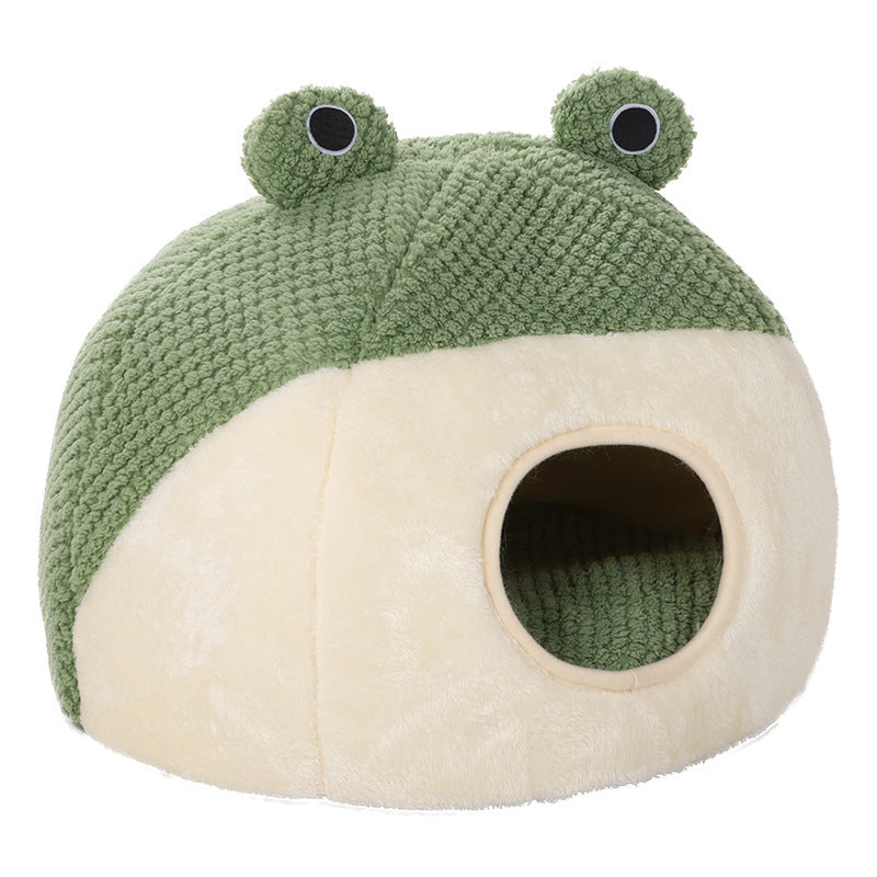 Cute Frog Plush Pet Nest