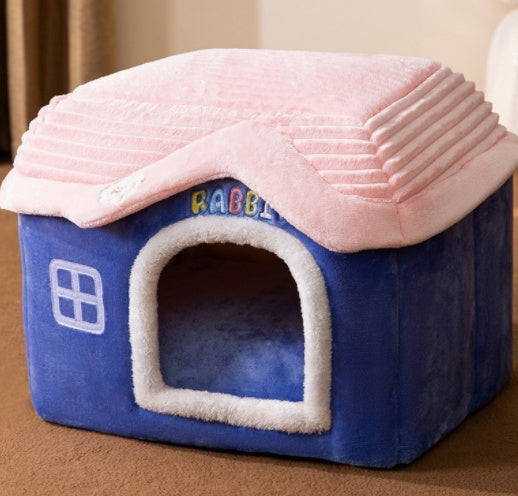 Foldable Enclosed Pet Bed