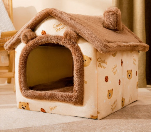 Foldable Enclosed Pet Bed