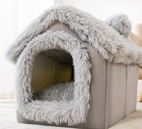 Foldable Enclosed Pet Bed