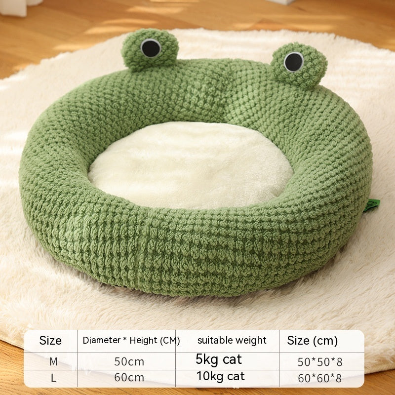 Cute Frog Plush Pet Nest