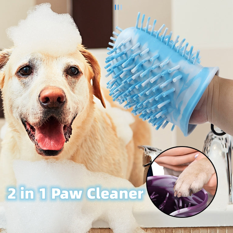 2-in-1 Dog Paw Cleaner & Brush