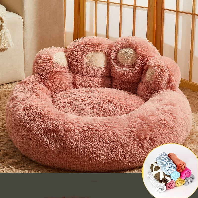 Fleece-Lined Dog Bed