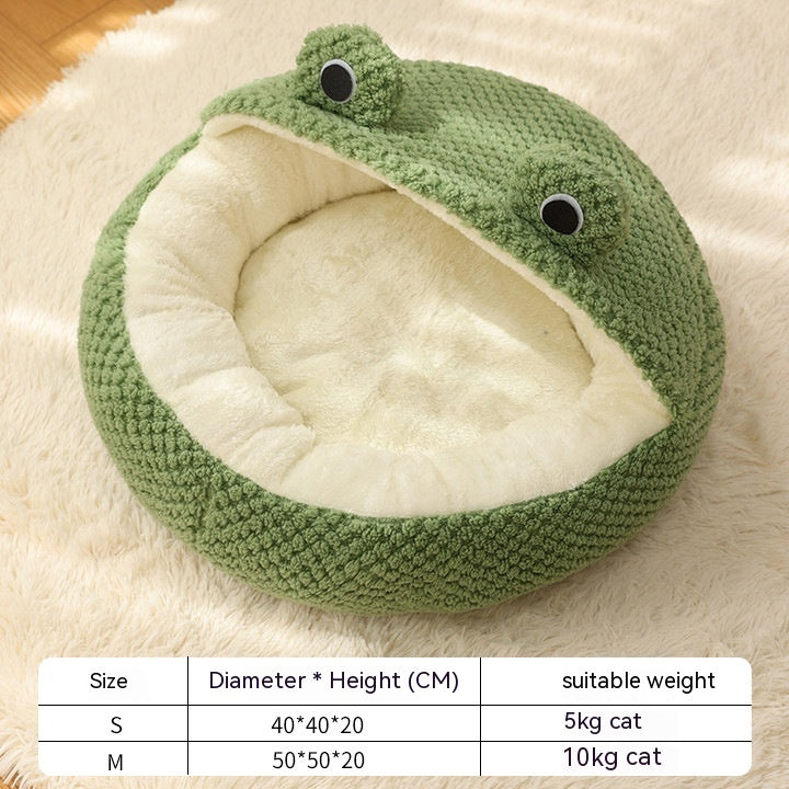 Cute Frog Plush Pet Nest