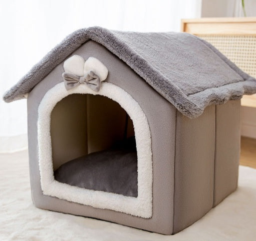 Foldable Enclosed Pet Bed